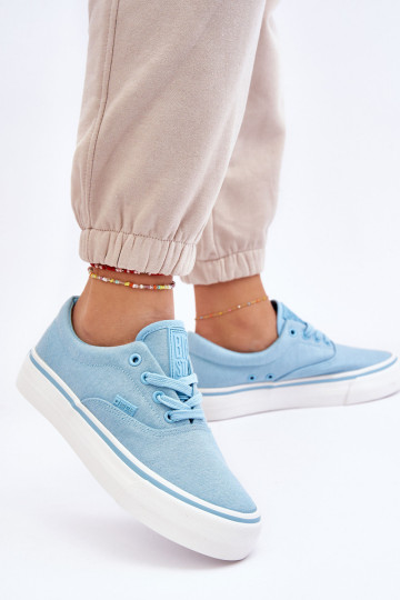 Audiniai sportbačiai ant platformos Big Star LL274146 Šviesiai mėlyni