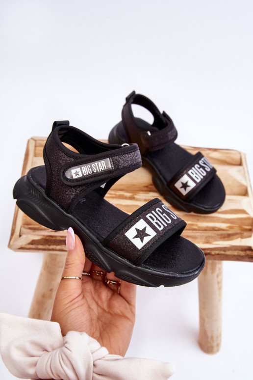 Vaikiški Velcro sandalai Big Star LL374192 Juodi