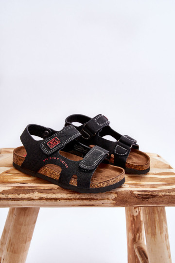 Vaikiški lengvi Velcro sandalai Big Star LL374141 juodi 2