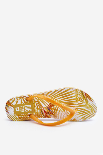 Madingi moteriški šlepetės Big Star LL274819 Geltona 2