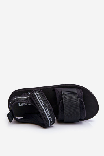 Moteriški sandalai su lipdukais Big Star LL274784 juodi 2