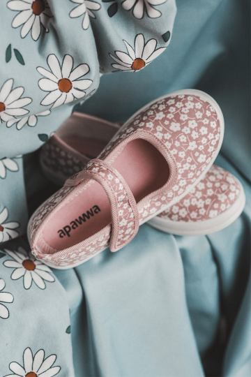 Vaikiškos lipnios spalvos balerinos su spaudiniais Pink... 2