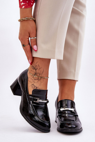 Patogūs lakuoti aukštakulniai Black Damira