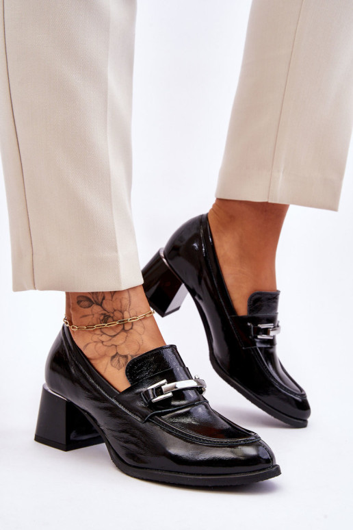 Patogūs lakuoti aukštakulniai Black Damira