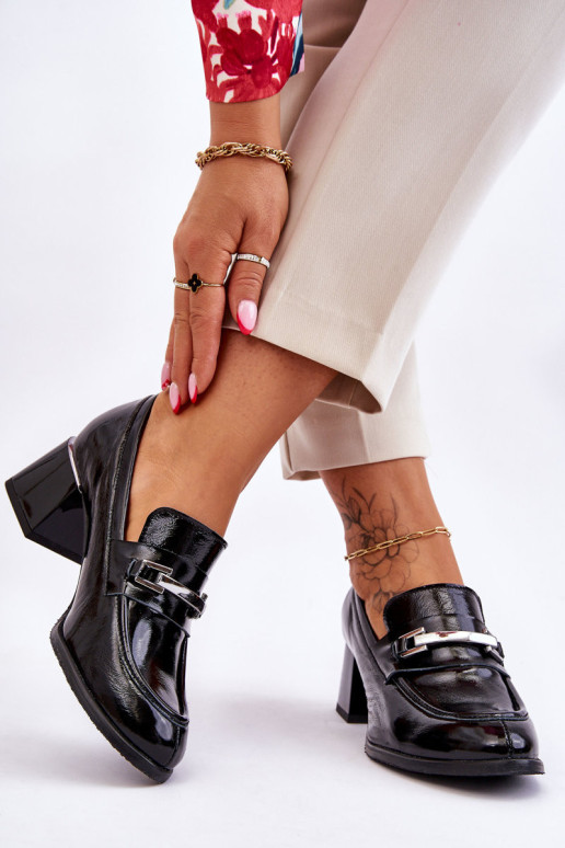 Patogūs lakuoti aukštakulniai Black Damira