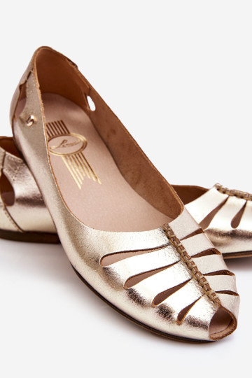 Patogios odinės moteriškos balerinos Golden Luka 2