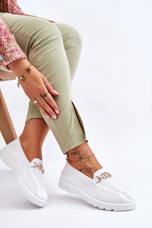 Moteriški sportbačiai su puošmena balta Alena