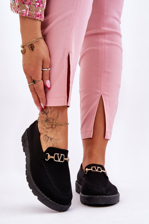 Moteriški sportbačiai su puošmena Juoda Alena