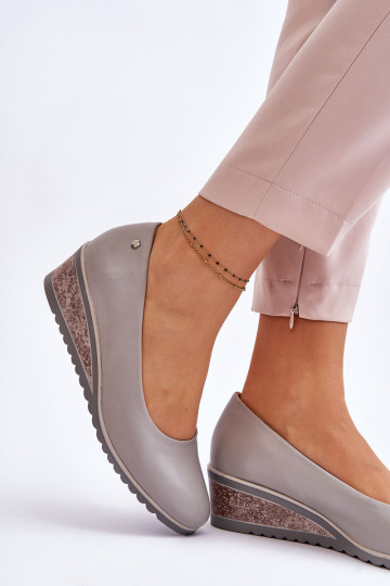 Klasikiniai pleištiniai aukštakulniai Grey Graysen 2