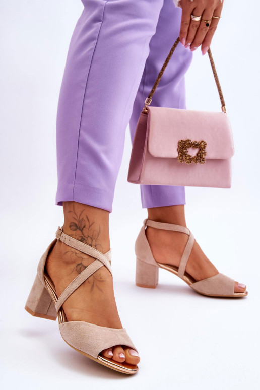 Moteriškos žemakulnės basutės Beige Quinn