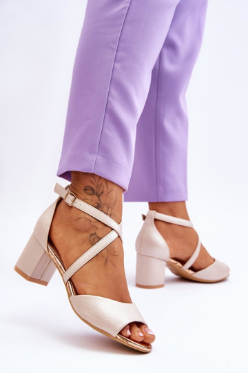 Moteriškos s žemakulnės basutės auksinės spalvos Quinn