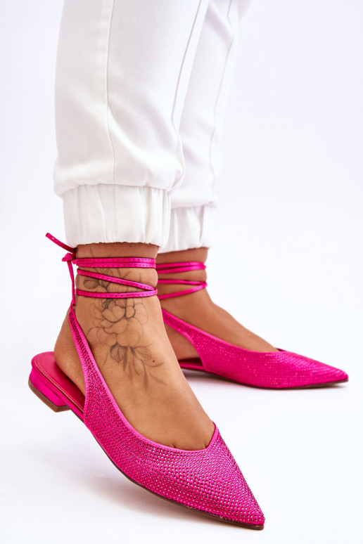 Surištos balerinos su cirkoniais Fuchsia Mavis