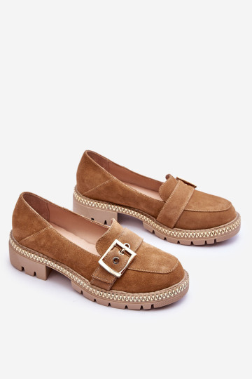 Madingi zomšiniai batai Tamsiai smėlio spalvos Eloisa 2