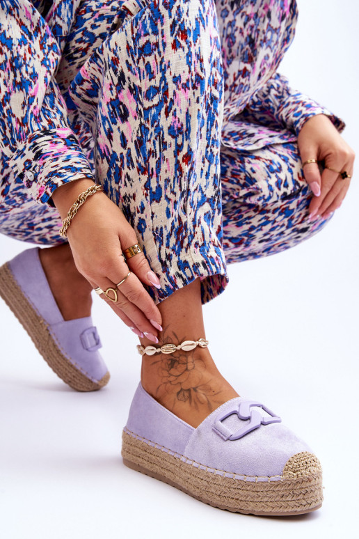 Moteriškos klasikinės platformos espadrilės...