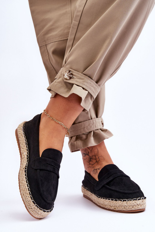 Moteriškos zomšos Espadrilles Black Keyla