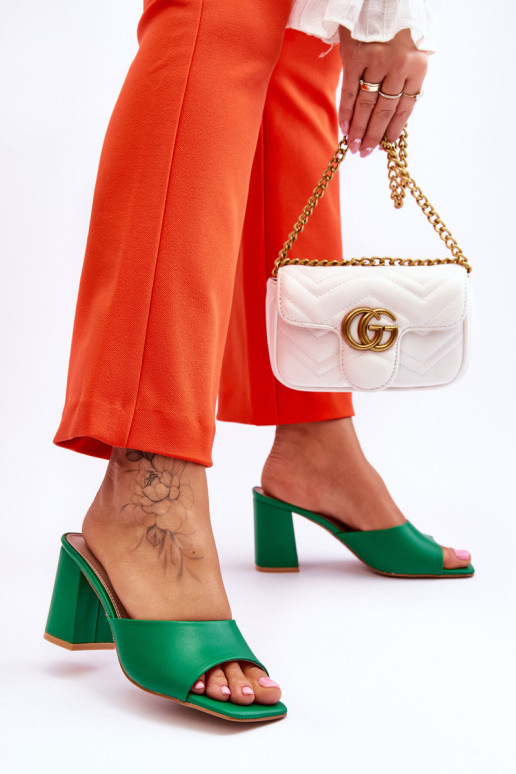 Moteriškos s klasikinės šlepetės, žalia Loara