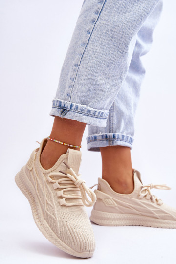 Moteriški užsegami sportbačiai Big Star LL274714 Smėlio...