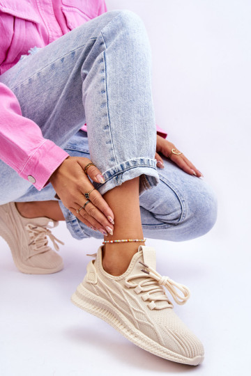 Moteriški užsegami sportbačiai Big Star LL274714 Smėlio... 2