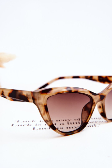 Madingi kačių akių akiniai nuo saulės V090169 Leopard Beige 2