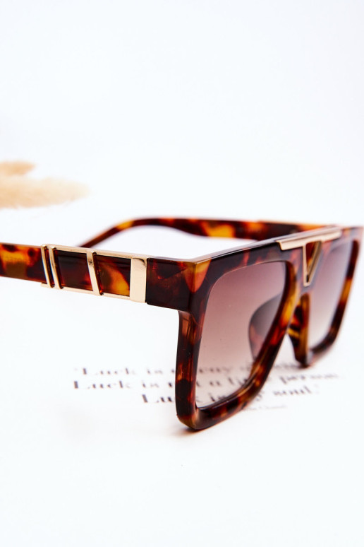 Moteriški akiniai nuo saulės V130037 Leopard Brown