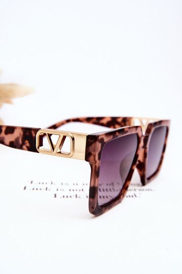 Klasikiniai saulės akiniai V110063 Leopard Nude 2