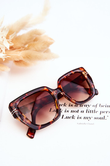 Klasikiniai moteriški akiniai nuo saulės V110061 Tamsiai...