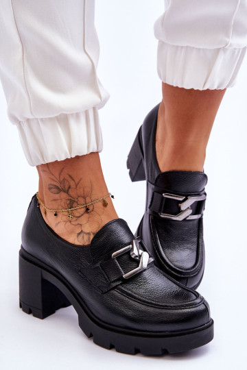 Elegantiški batai ant stulpo Su sidabriniu ornamentu Black Harmell