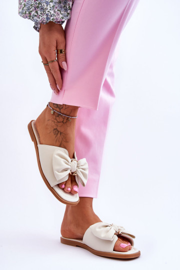 Moteriškos s šlepetės su lankeliu, balta Becky