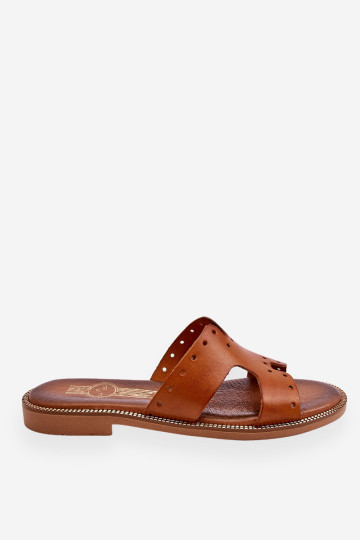 Moteriški sandalai su dekoratyviniais iškirpimais Brown... 2