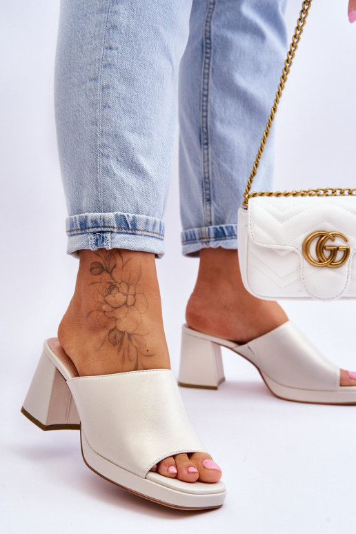 Madingos šlepetės su kulnais Sergio Leone KL322...