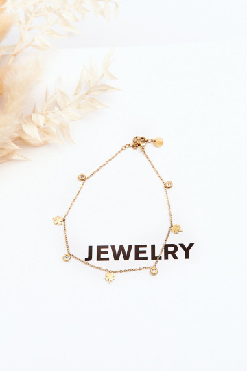 Kojų apyrankė su Shamrocks auksu