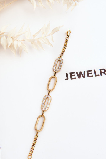 Apyrankė su ovaliais pakabukais aukso spalvos