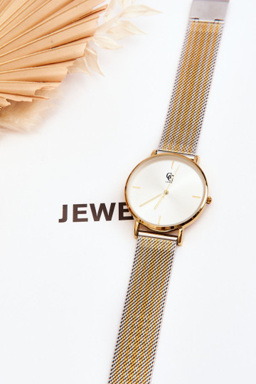 Moteriškas laikrodis GG Luxe, sidabro ir aukso pluoštas