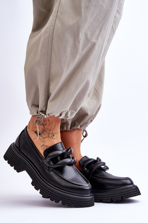 Eko odos mokasinai Batai Big Star LL274580 Juodi