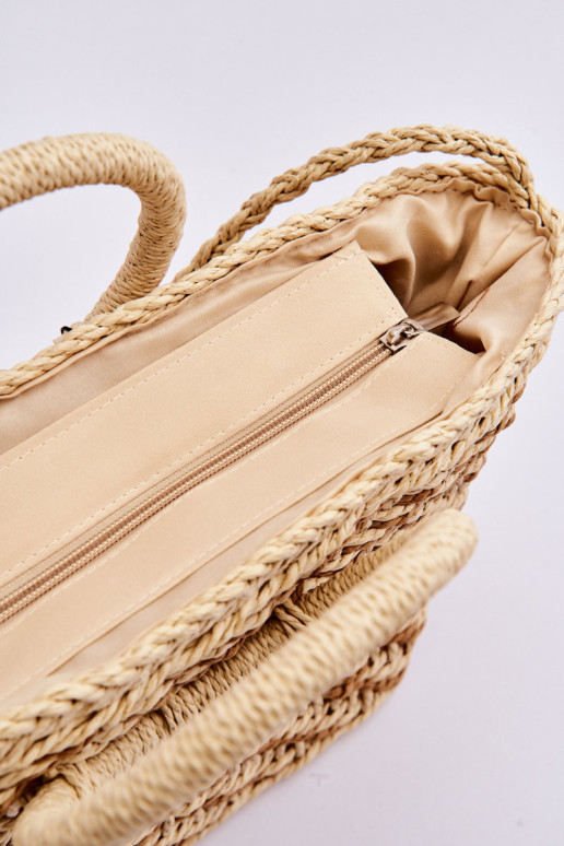 Madinga didelė smėlio spalvos rankinė su...