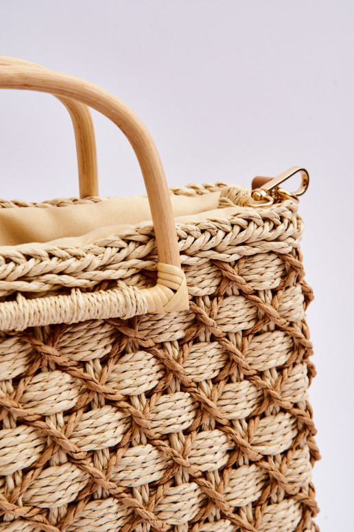 Pintas standus krepšys šviesiai smėlio spalvos