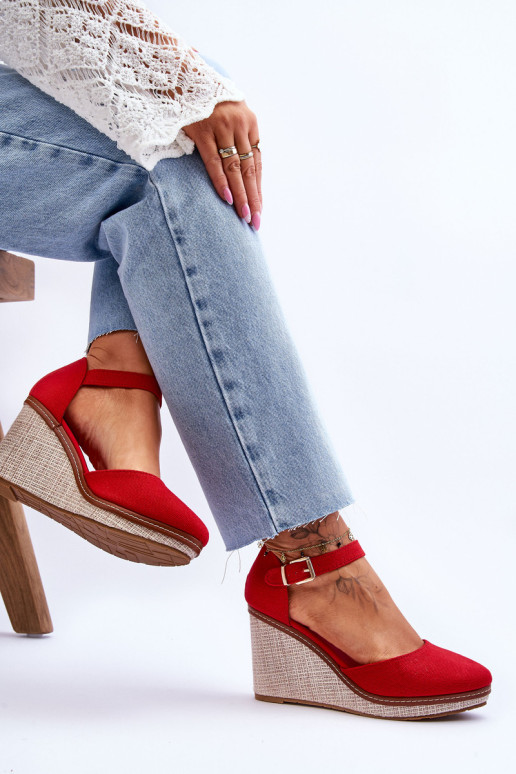 Moteriški klasikiniai pleištiniai sandalai,...