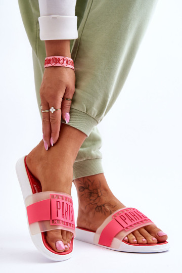 Moteriškos sportinės šlepetės, neoninės rožinės spalvos... 2