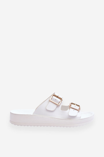 Moteriškos šlepetės su juostelėmis Balta Clever 2