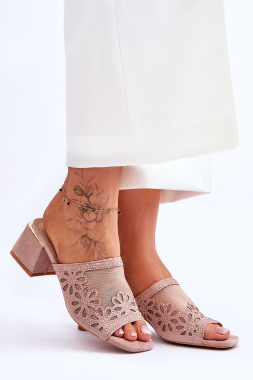 S.Barski tinklinės šlepetės su kulnais KV-612-1...