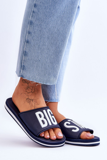 Moteriškos Big Star klasikinės šlepetės JJ274A323 tamsiai...