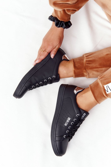 Moteriški odiniai sportbačiai BIG STAR DD274586 juodai sidabriniai