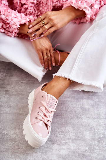 Madingi lakuoti sportbačiai Big Star KK274047 Rožiniai 2