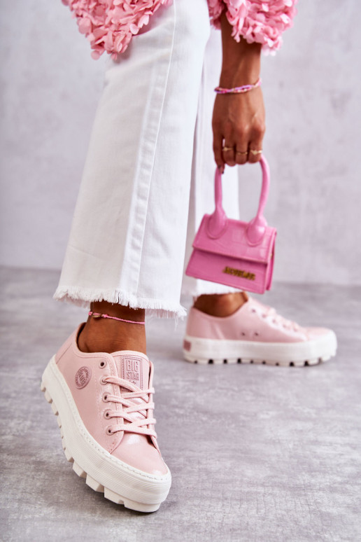 Madingi lakuoti sportbačiai Big Star KK274047 Rožiniai