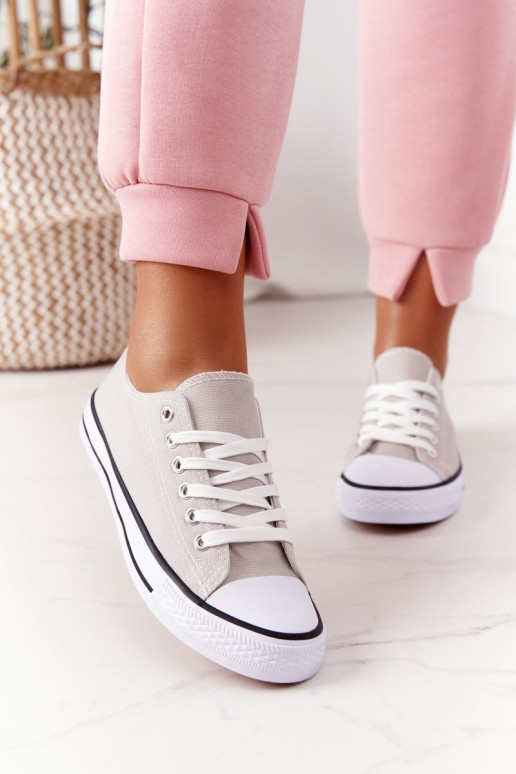 Moteriški klasikiniai sportbačiai pilki Omerta