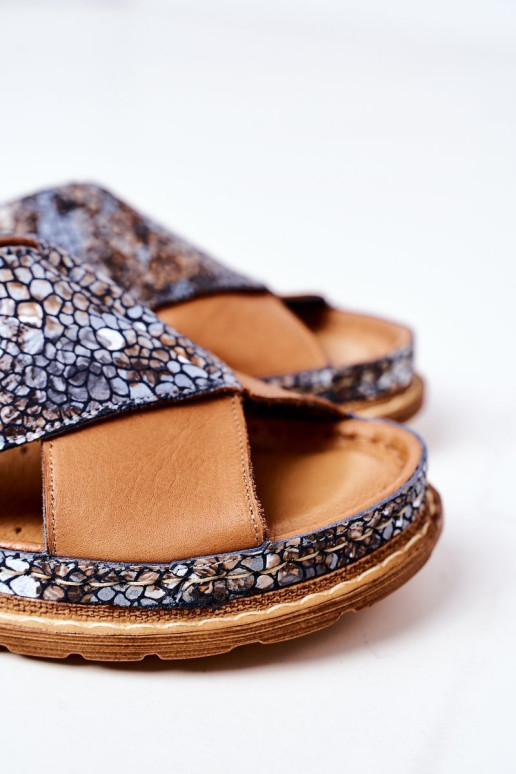 Odinės profiliuotos šlepetės Maciejka 04986-02...