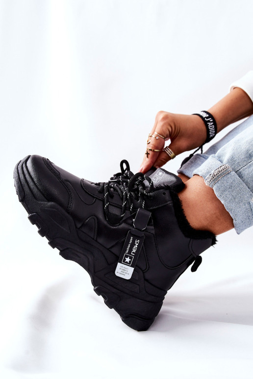 Moteriški izoliuoti sniego batai, juodi Kaphia...