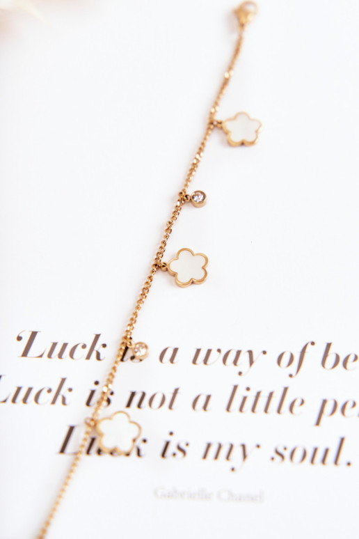 Apyrankė ant grandinėlės su gėlėmis...