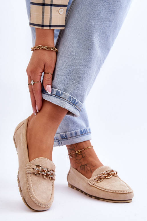 Moteriški zomšiniai batai smėlio spalvos Sorento