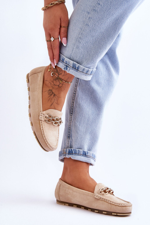 Moteriški zomšiniai batai smėlio spalvos Sorento